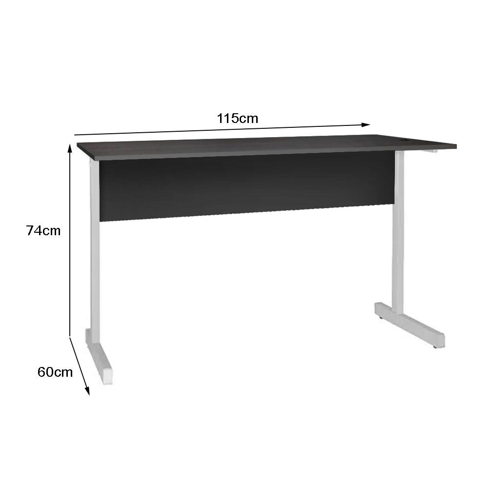 Mesa de Escritório Secretária Pé Metálico sem Gaveta com 1 passa fio - SM Super Light 15MM - 74AX115LX60P