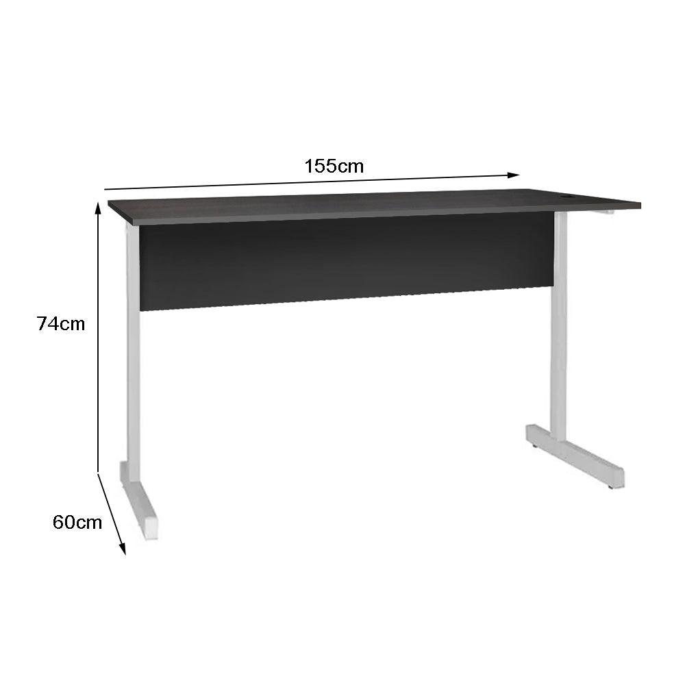 Mesa de Escritório Diretor Pé Metálico sem Gaveta com 1 passa fio - SM Super Light 15MM - 74AX155LX60P