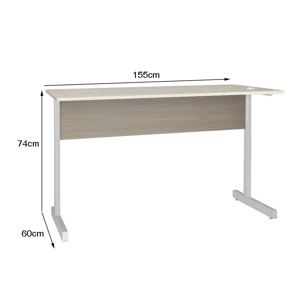 Mesa de Escritório Diretor Pé Metálico sem Gaveta com 1 passa fio - SM Super Light 15MM - 74AX155LX60P