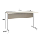 Mesa de Escritório Diretor Pé Metálico sem Gaveta com 1 passa fio - SM Super Light 15MM - 74AX155LX60P