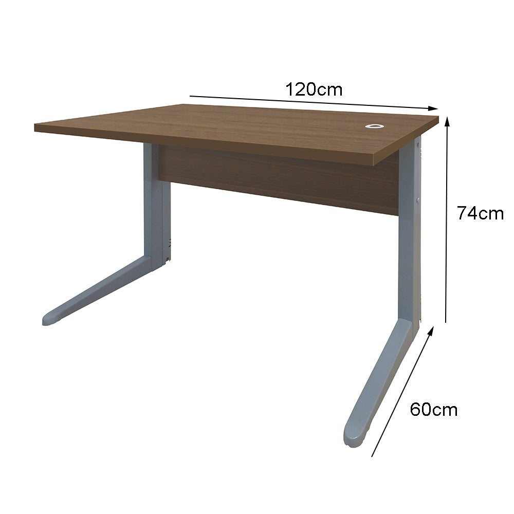 Mesa de Escritório Secretária Pé Metálico - SM alfa BP - 74Ax120Lx60P