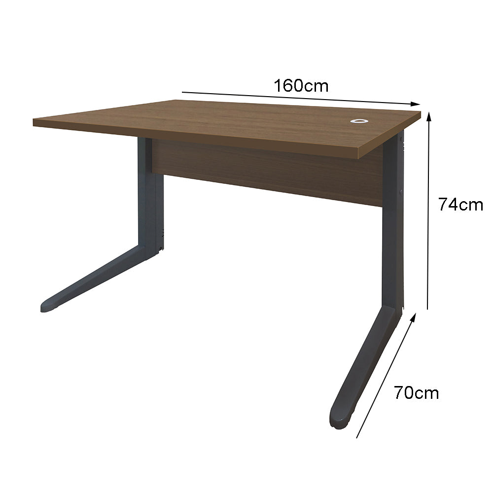 Mesa de Escritório Diretor Pé Metálico - SM Alfa BP - 74Ax160Lx70P