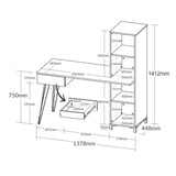 Escrivaninha Fusion com estante - Artany - 141,2AX1378LX60,3P