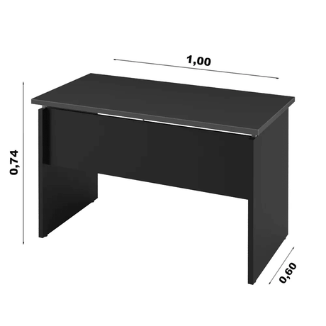 Mesa de Escritório Digitador pé painel - Avantti - 74AX100LX60P